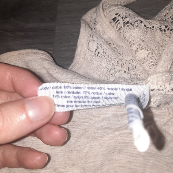 Aeropostale Cream Flowy Tank Top - Picture 5 of 6